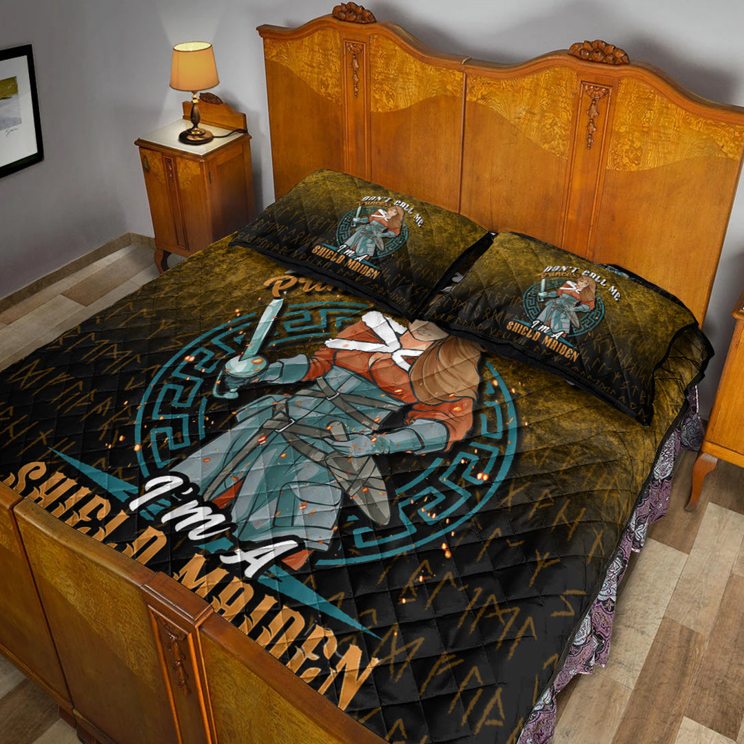 Viking Quilt Bedding Set Im A Shield Maiden