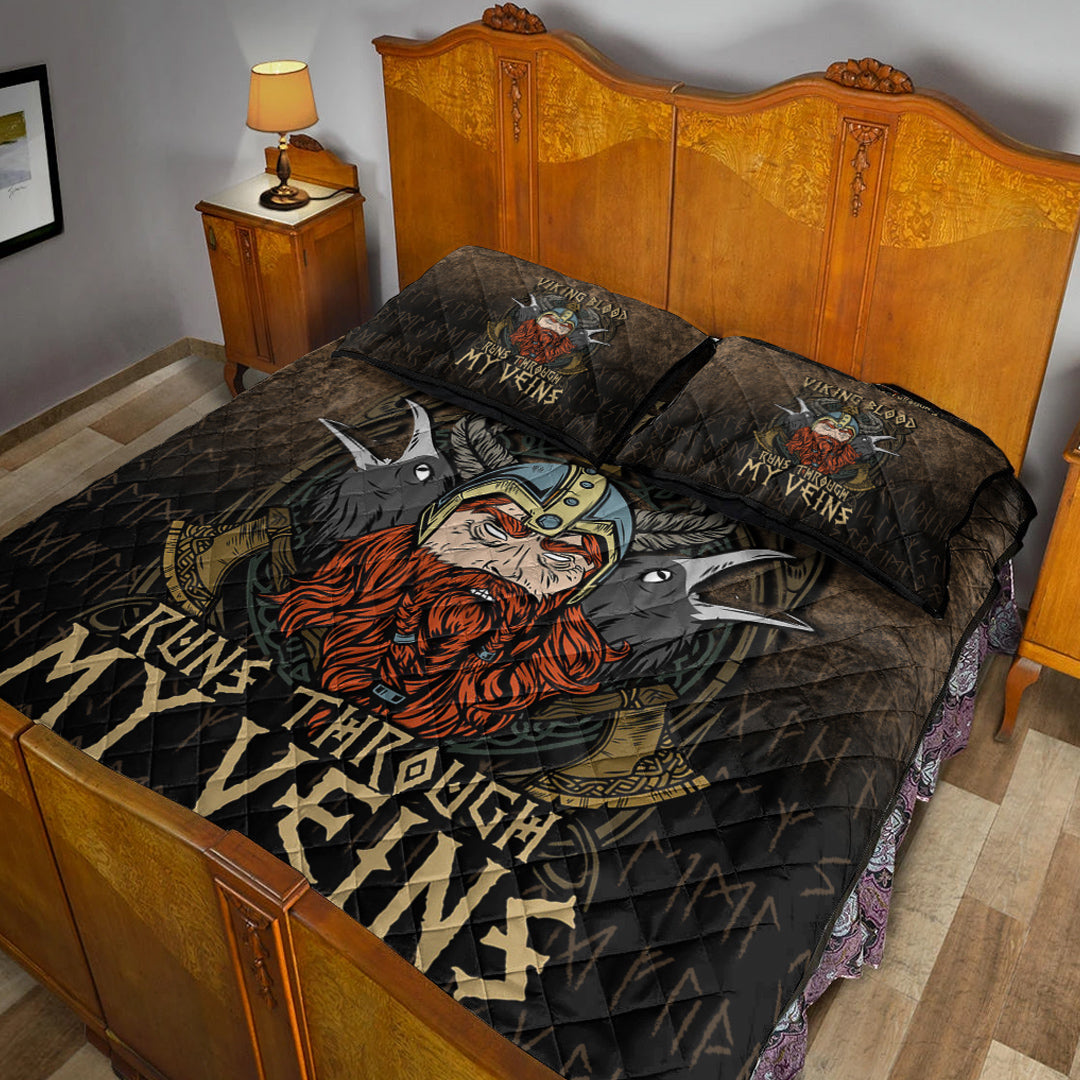 Viking Quilt Bedding Set Viking Blood Run Through My Veins Ver04