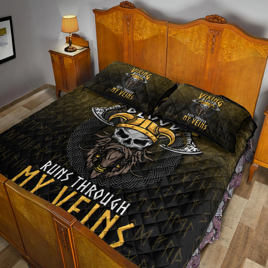 Viking Quilt Bedding Set Viking Blood Run Through My Veins Ver03