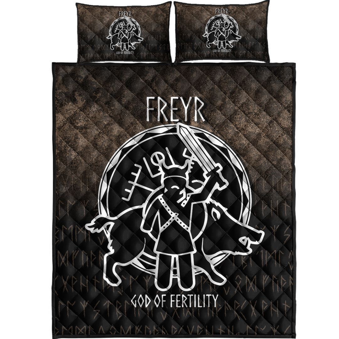 Viking Quilt Bedding Set Freyr God Of Fertility