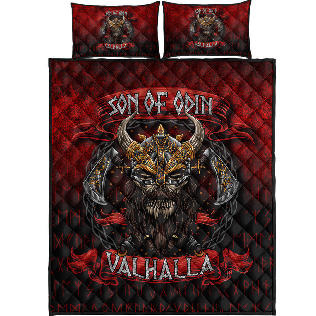 Viking Quilt Bedding Set Son of Odin Valhalla