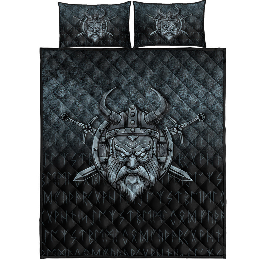 Viking Quilt Bedding Set Victory or Valhalla Warrior Ver02