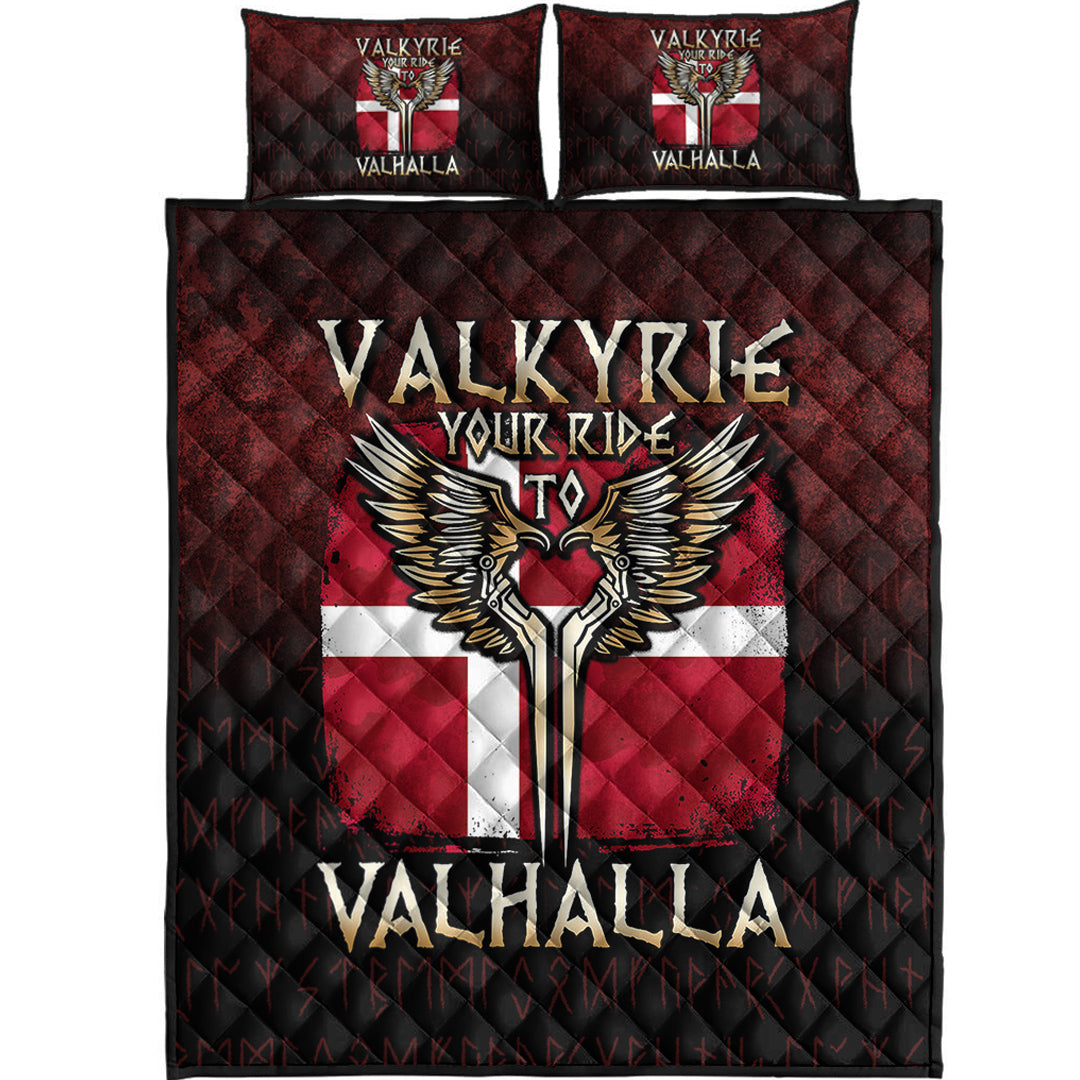 Viking Quilt Bedding Set Valkyrie Your Ride to Valhalla Austria