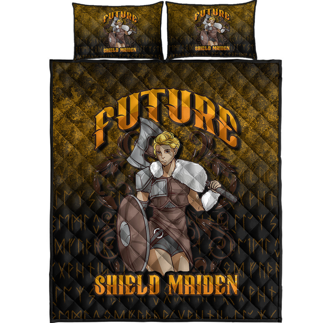 Viking Quilt Bedding Set Viking Future Shield Maiden