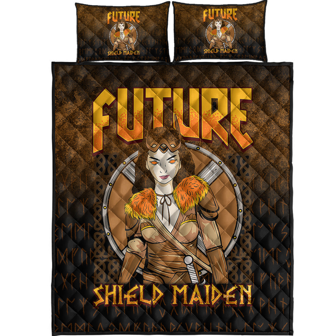 Viking Quilt Bedding Set Future Shield Maiden