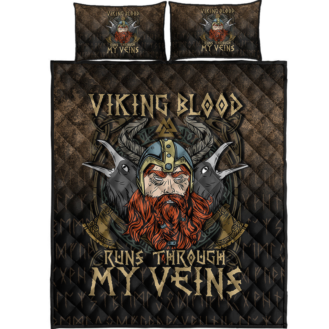 Viking Quilt Bedding Set Viking Blood Run Through My Veins Ver04