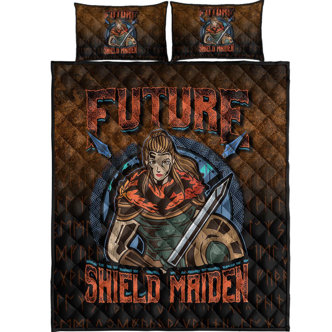 Viking Quilt Bedding Set Future Shield Maiden