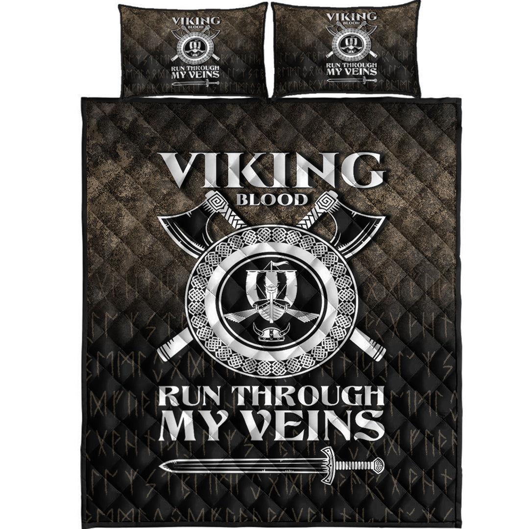 Viking Quilt Bedding Set Viking Blood Run Through My Veins Ver05