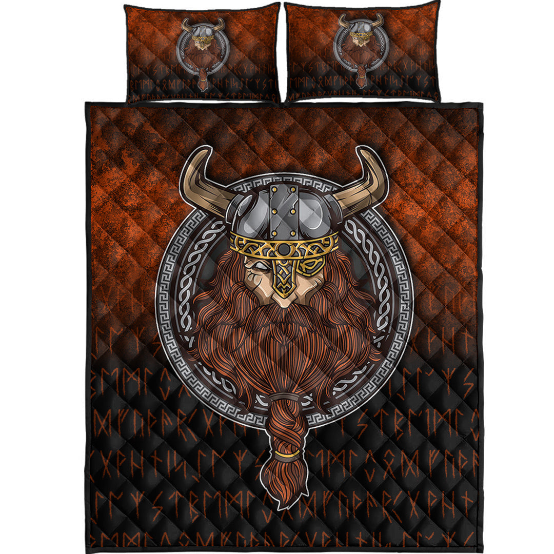 Viking Quilt Bedding Set Viking Warrior Odin Valhalla