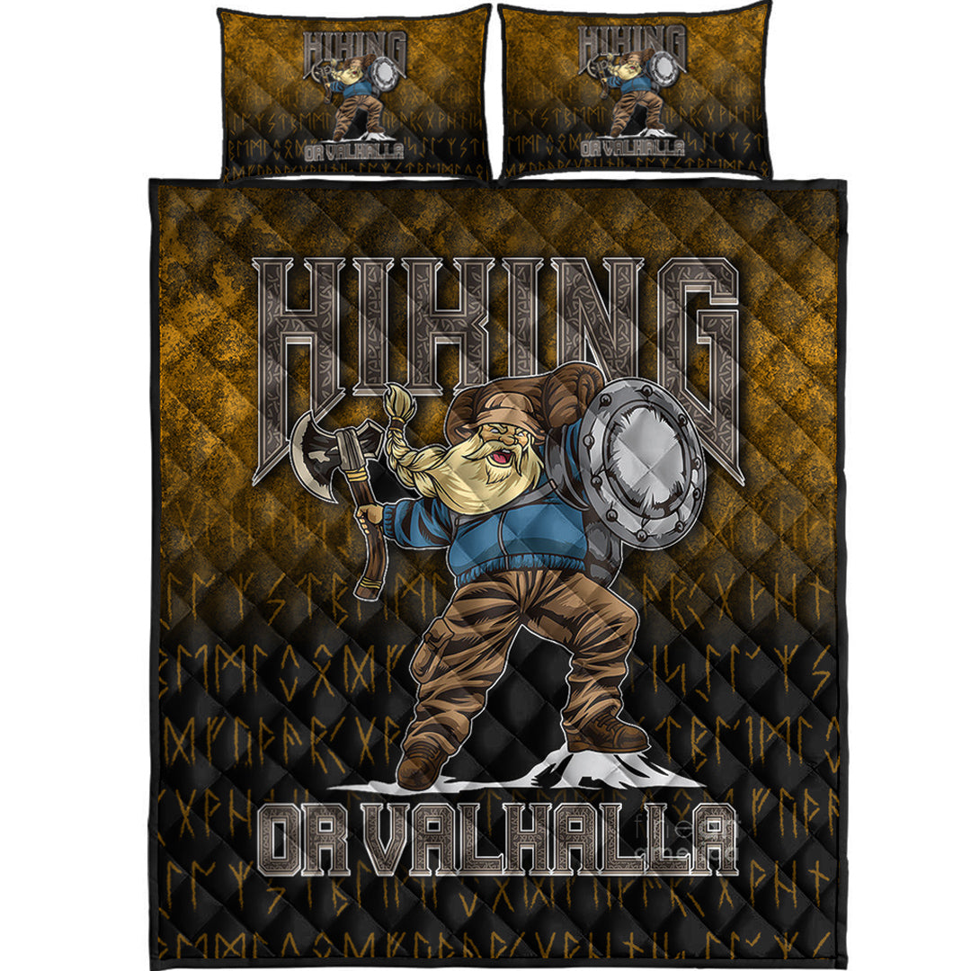 Viking Quilt Bedding Set Hiking or Valhalla