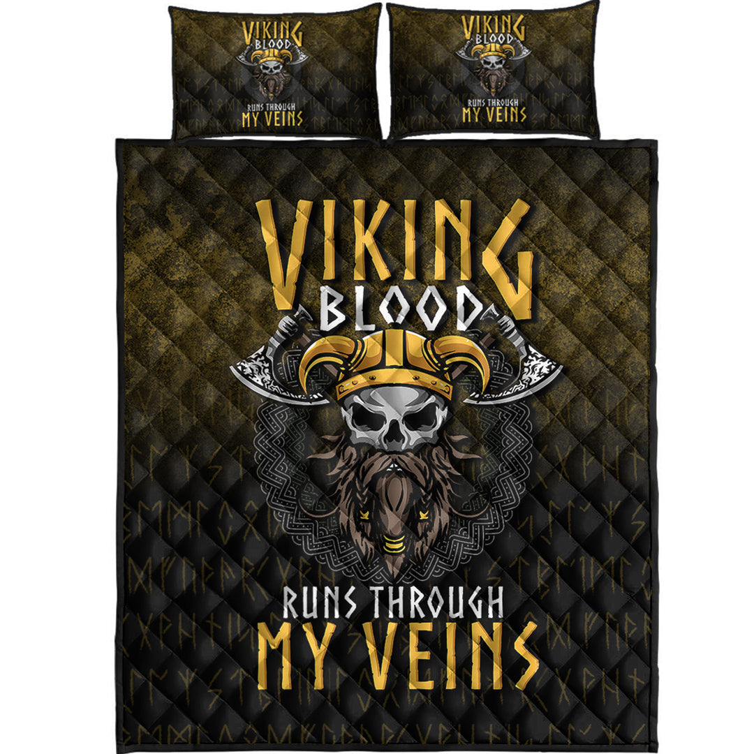 Viking Quilt Bedding Set Viking Blood Run Through My Veins Ver03