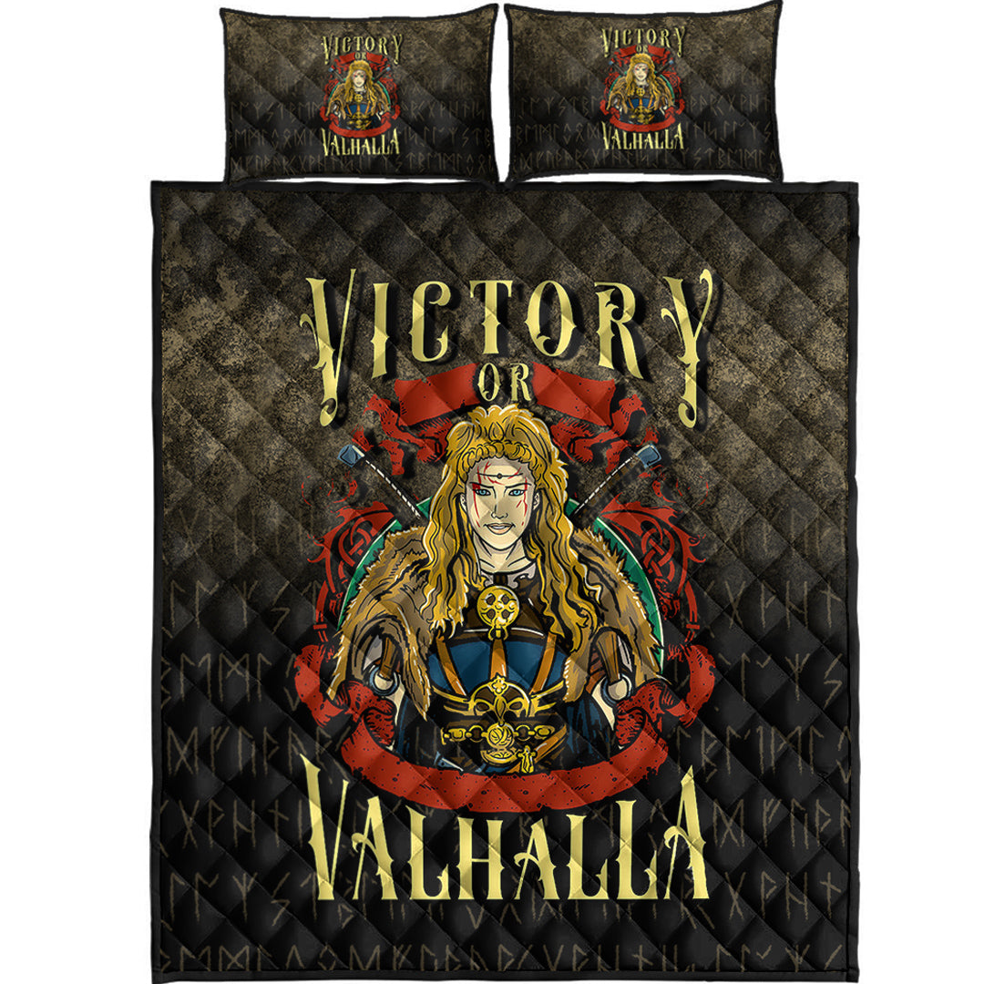 Viking Quilt Bedding Set Victory or Valhalla Ver04