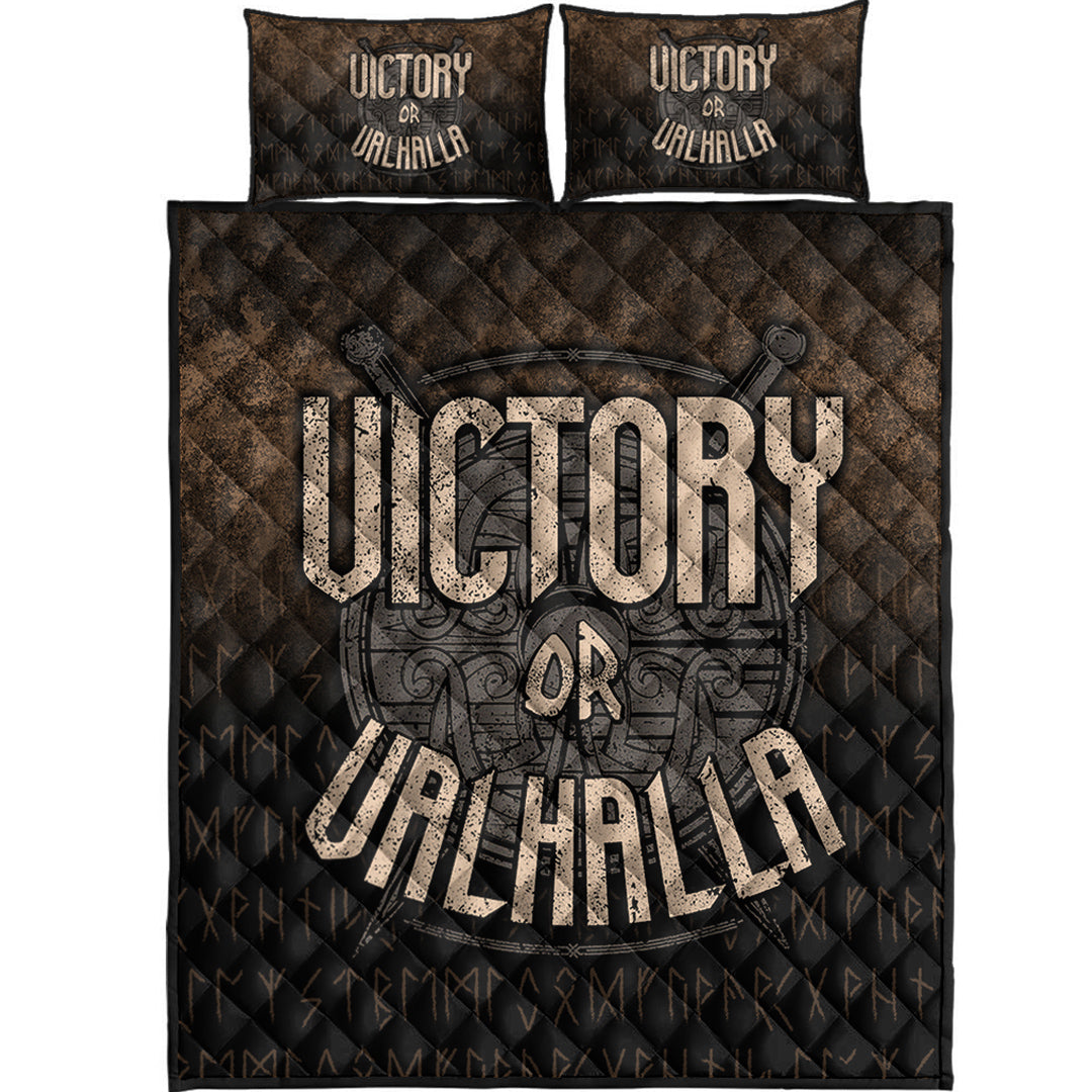 Viking Quilt Bedding Set Victory or Valhalla Ver03