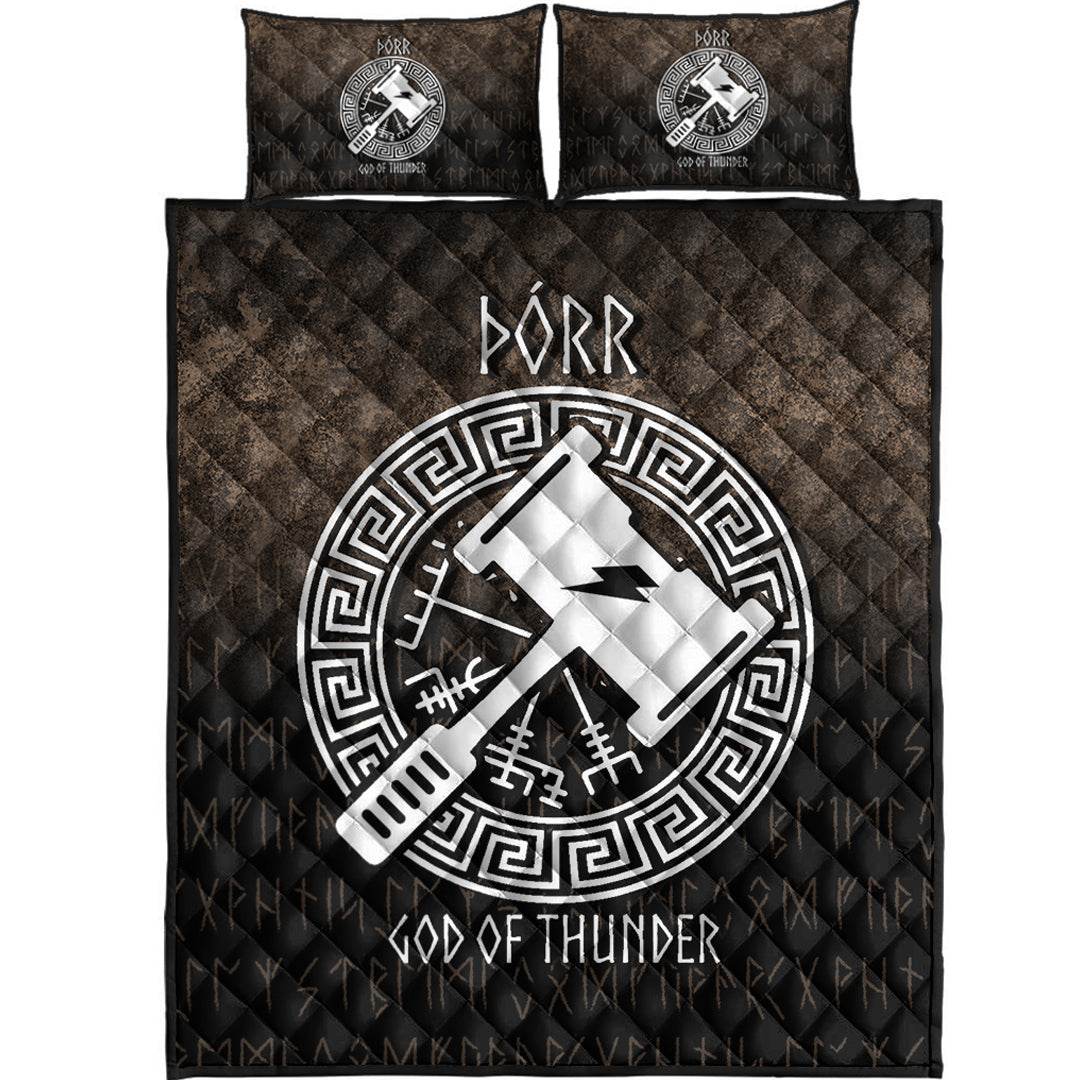 Viking Quilt Bedding Set Porr God Of Thunder