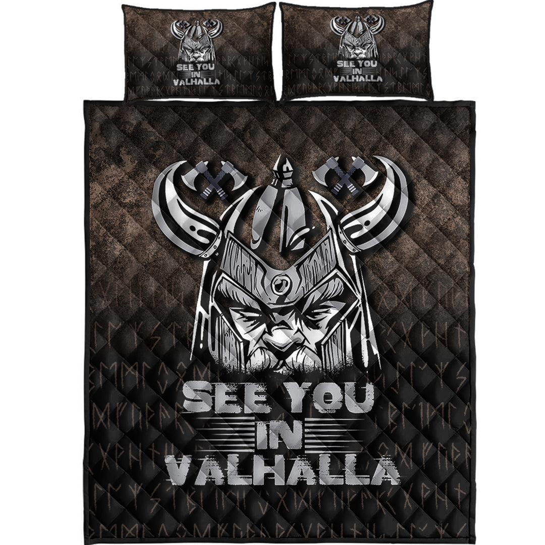 Viking Quilt Bedding Set See You In Valhalla Ver01