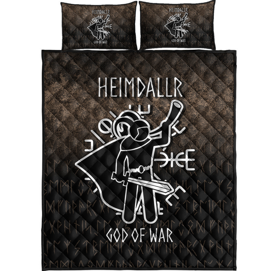 Viking Quilt Bedding Set Heimdallr God Of War