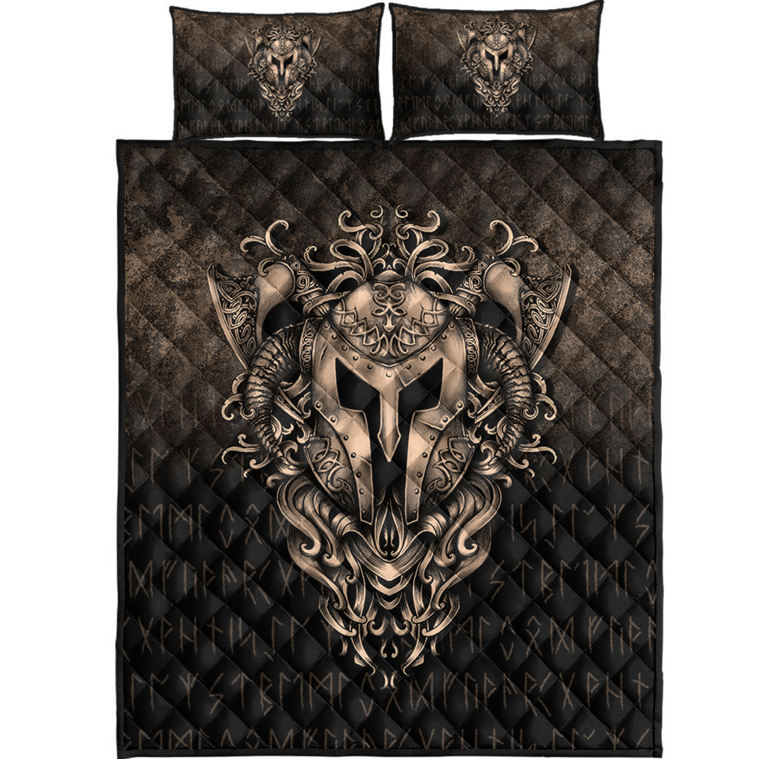 Viking Quilt Bedding Set The Armor Of Viking Gold Version