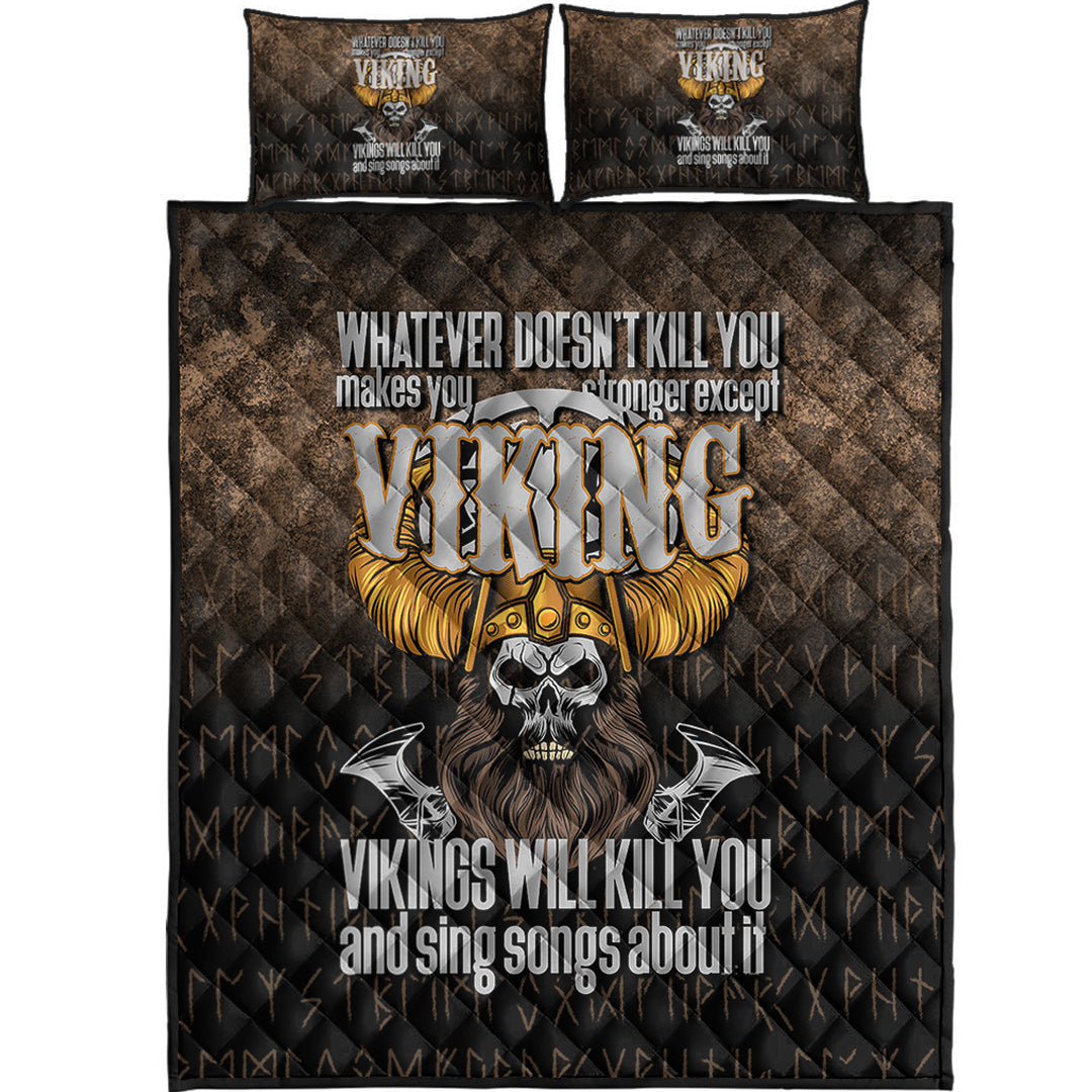 Viking Quilt Bedding Set Viking Will Kill You