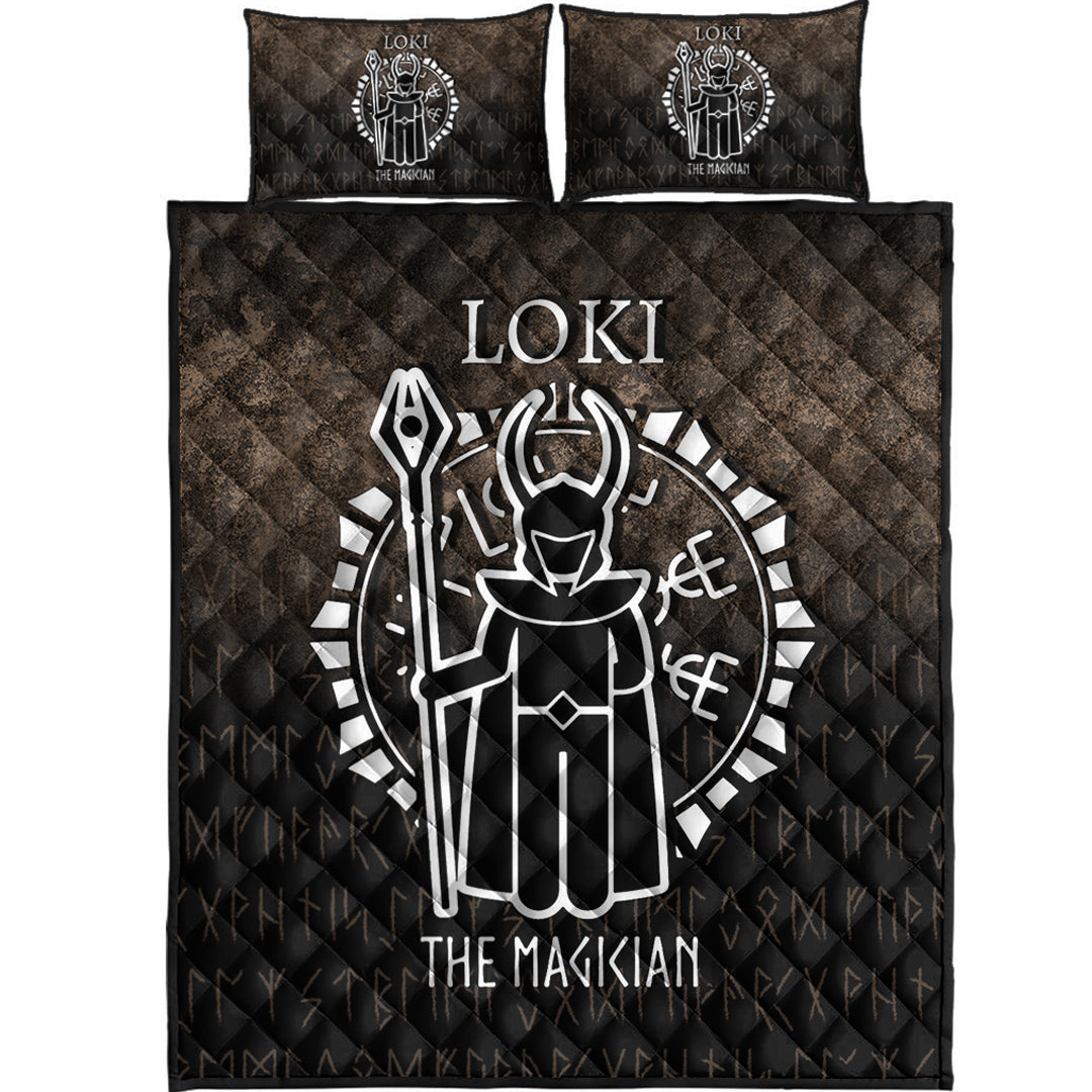 Viking Quilt Bedding Set Loki The Magician