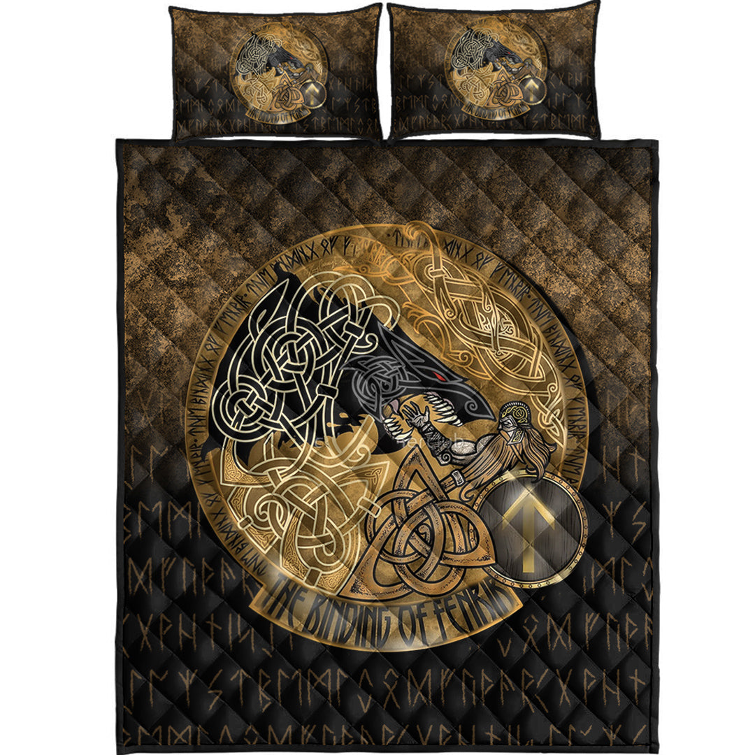 Viking Quilt Bedding Set The Binding of Fenrir