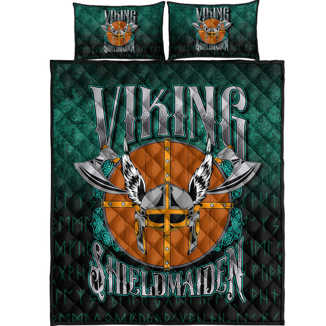 Viking Quilt Bedding Set Viking Shield Maiden