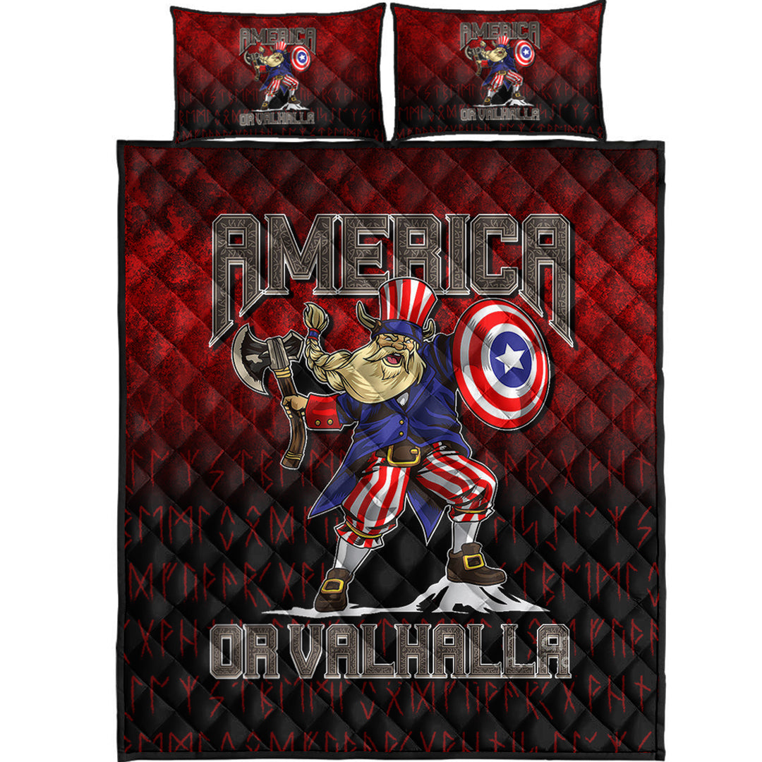 Viking Quilt Bedding Set America Or Valhalla Ver02