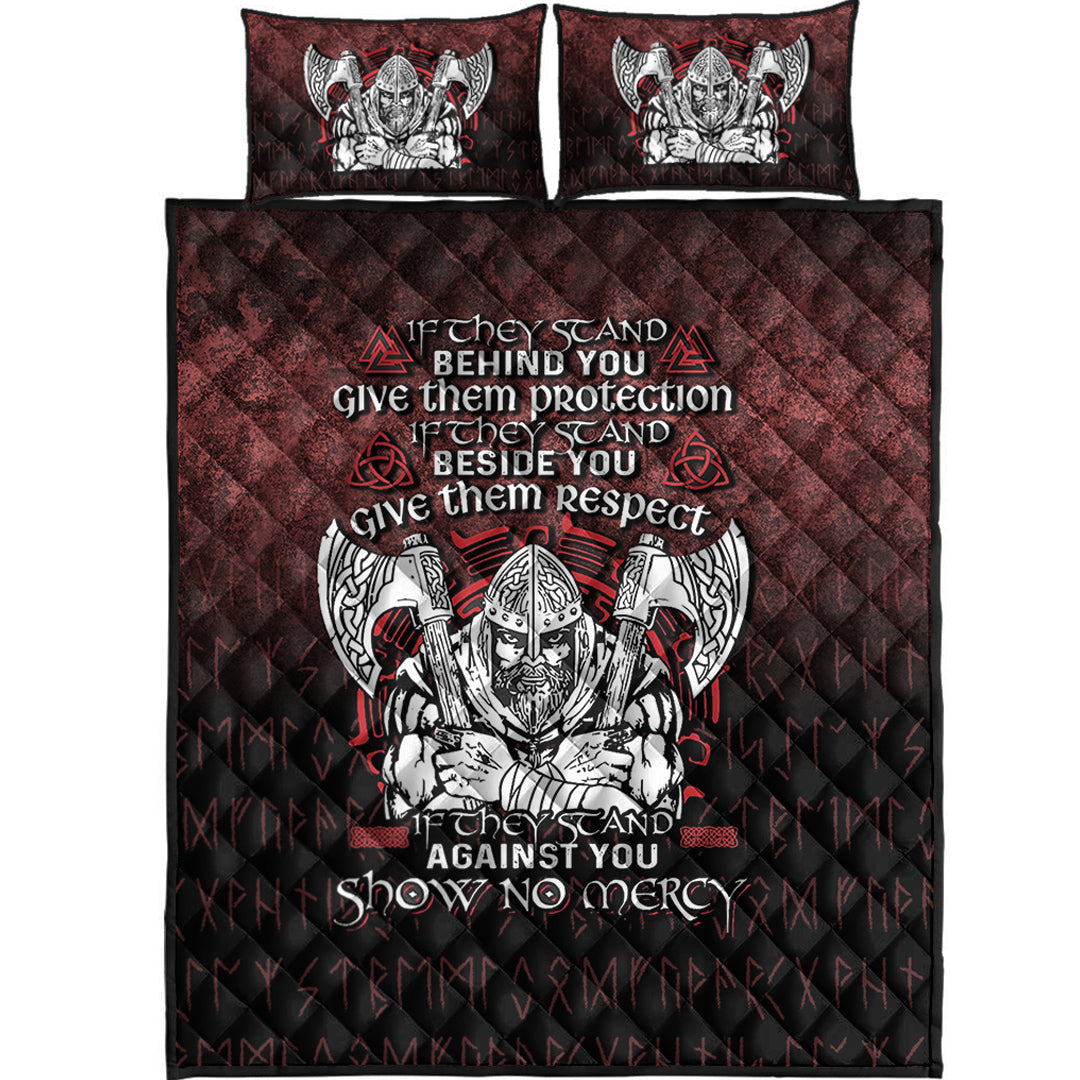 Viking Quilt Bedding Set Against You Show No Mercy