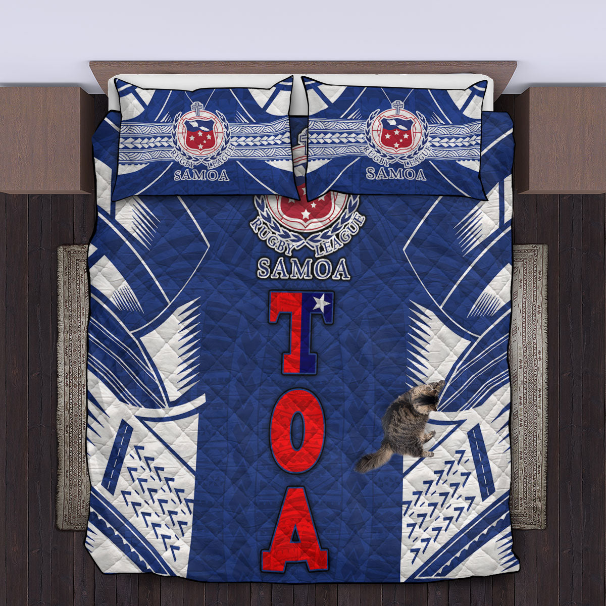 TOA Samoa Rugby Quilt Bed Set