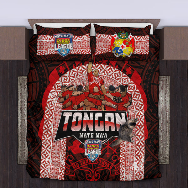 Tonga Mate Ma'a Rugby League Quilt Bed Set