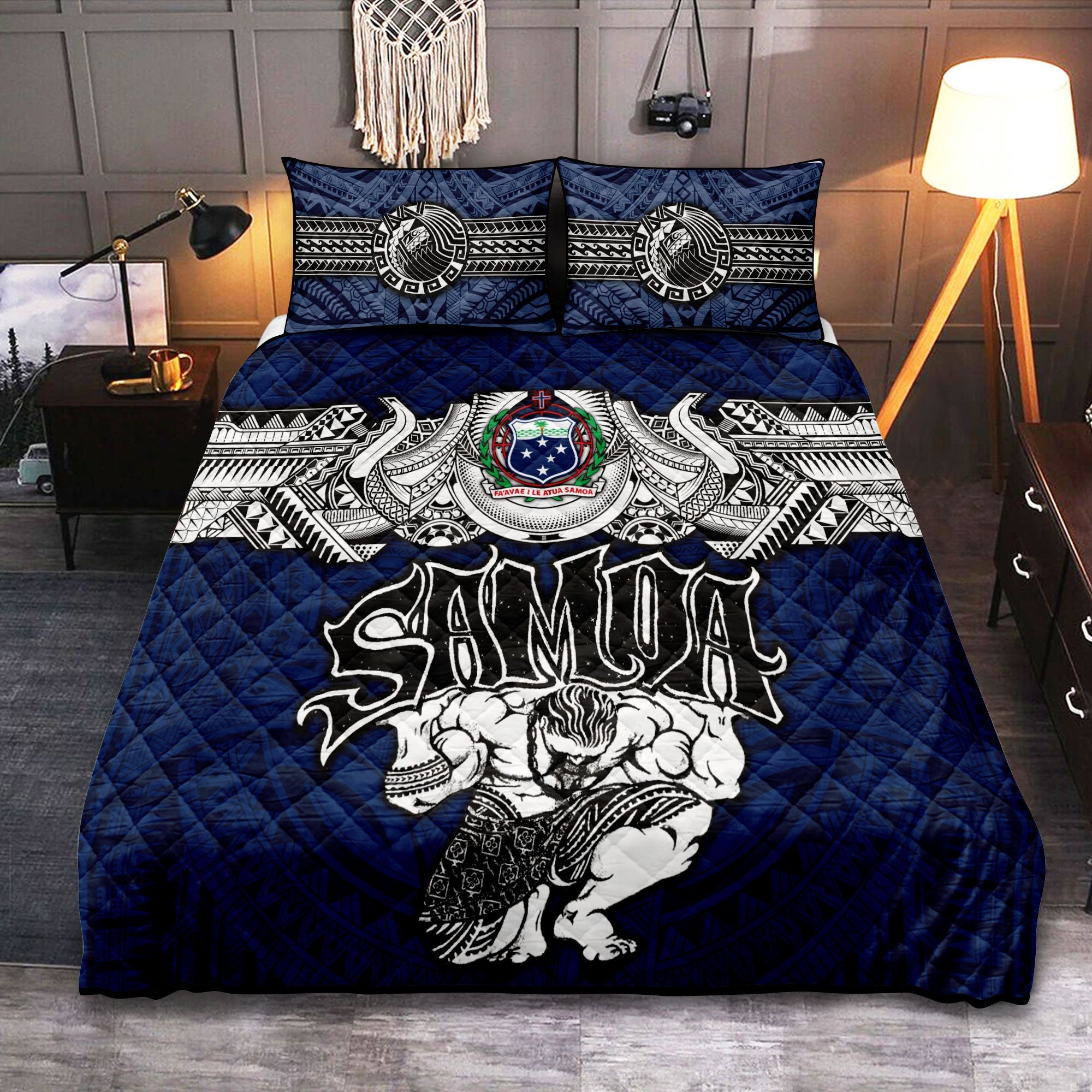 Samoa Warrior Quilt Bed Set