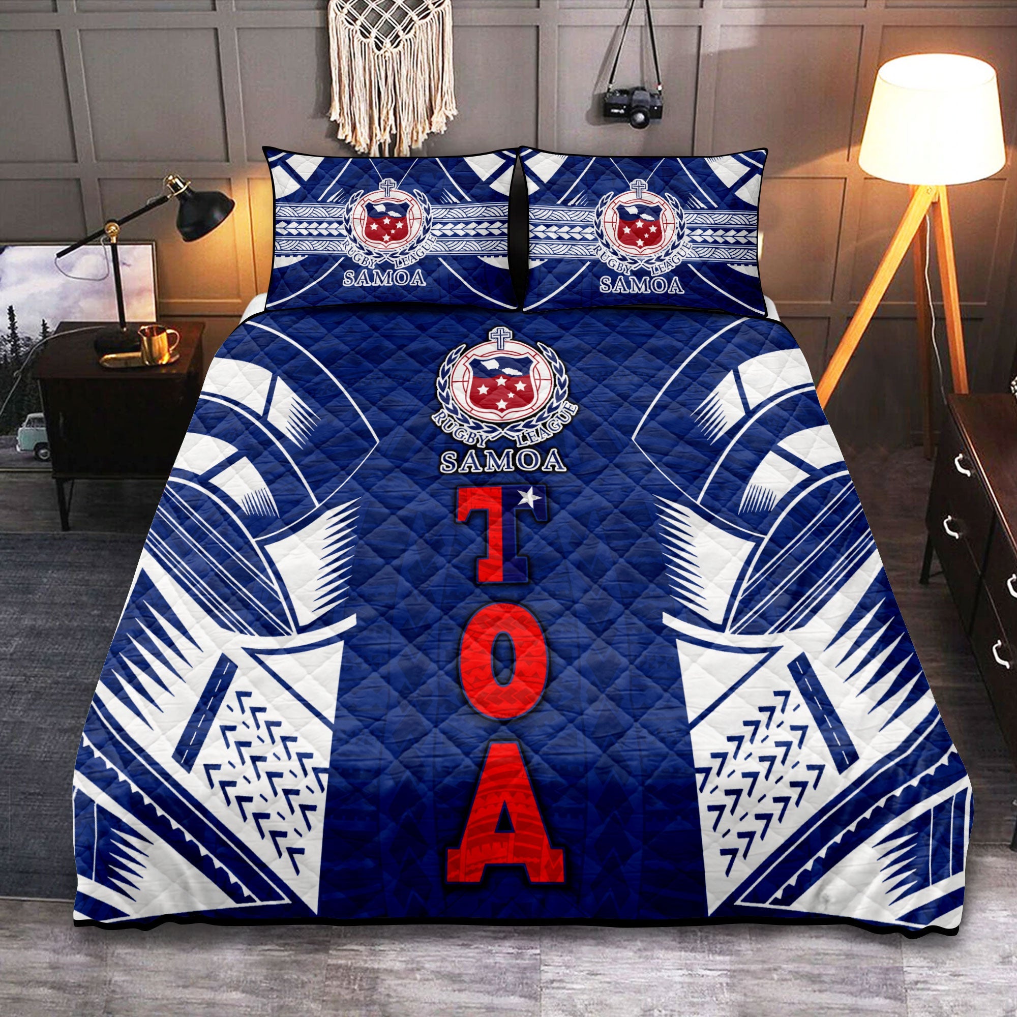 TOA Samoa Rugby Quilt Bed Set