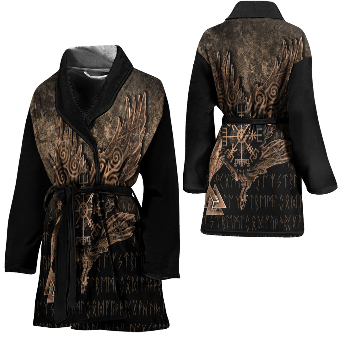 Wizard Robe Runes Viking Bath Robe Raven Rune Magic Symbols – To The Closet