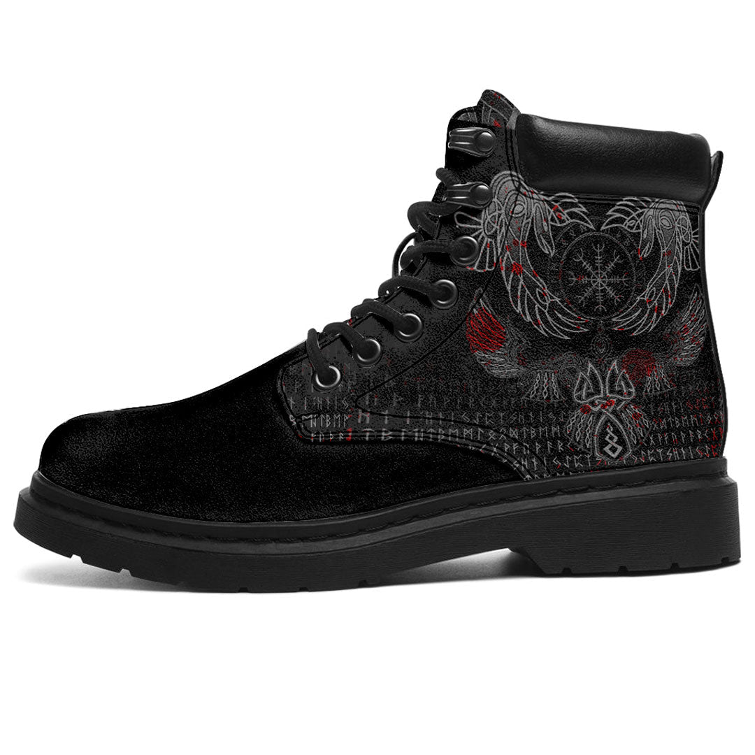 Viking All Season Boots Raven Of Odin Blood Style