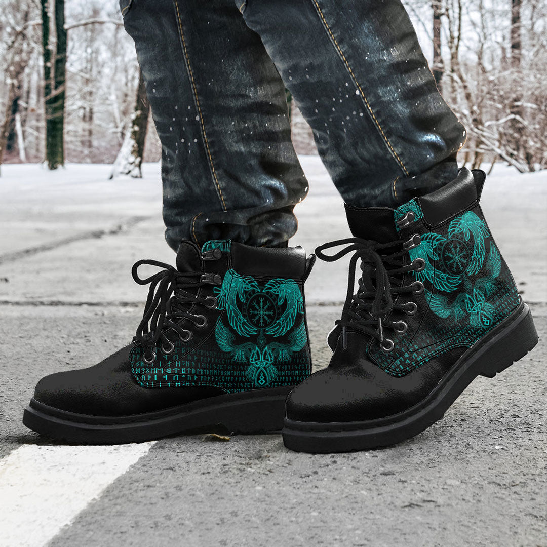 Viking All Season Boots Raven Of Odin Cyan