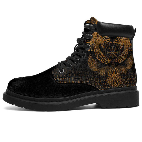 Viking All Season Boots Raven Of Odin Gold