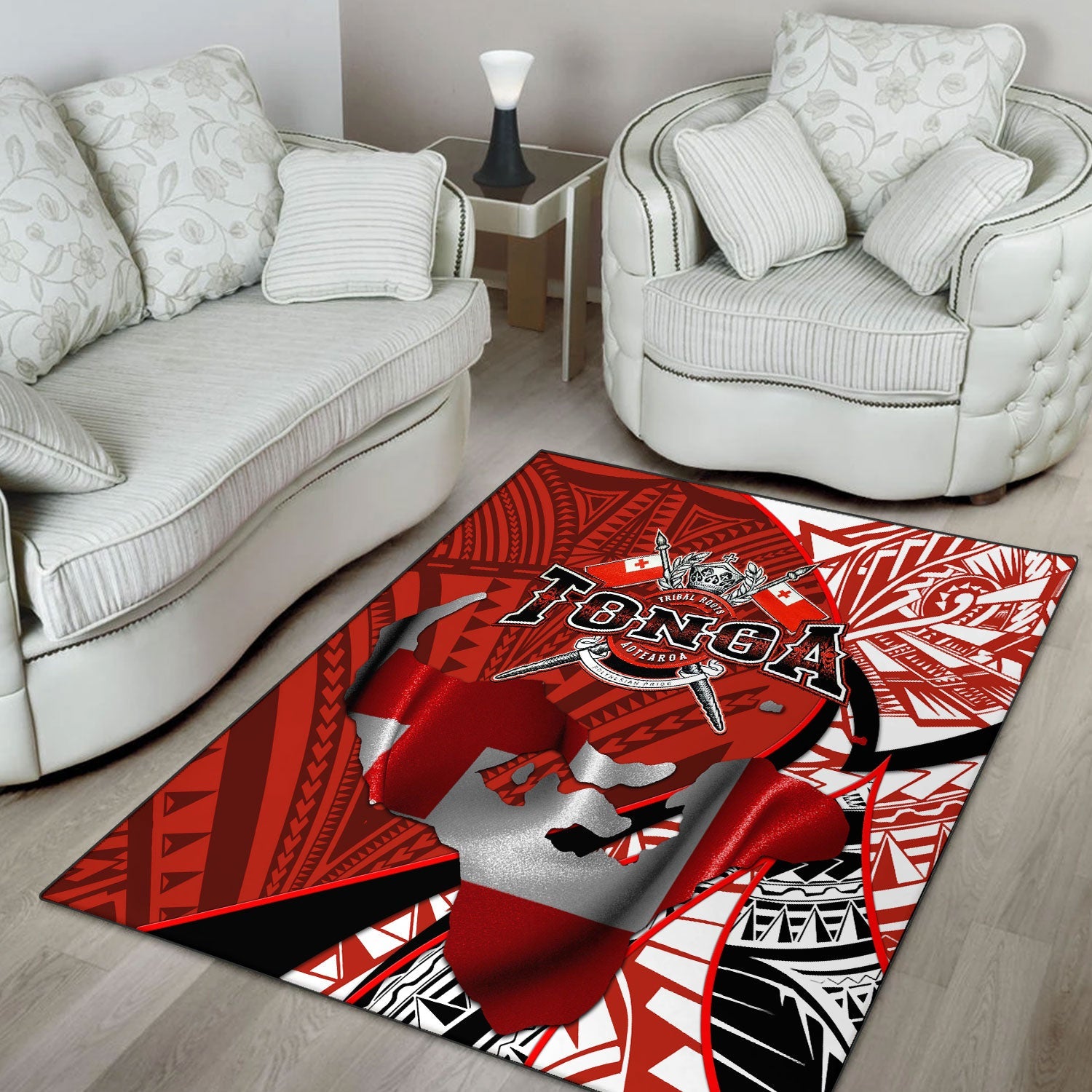 Tonga In My Heart Royal Coat Of Arms Area Rug