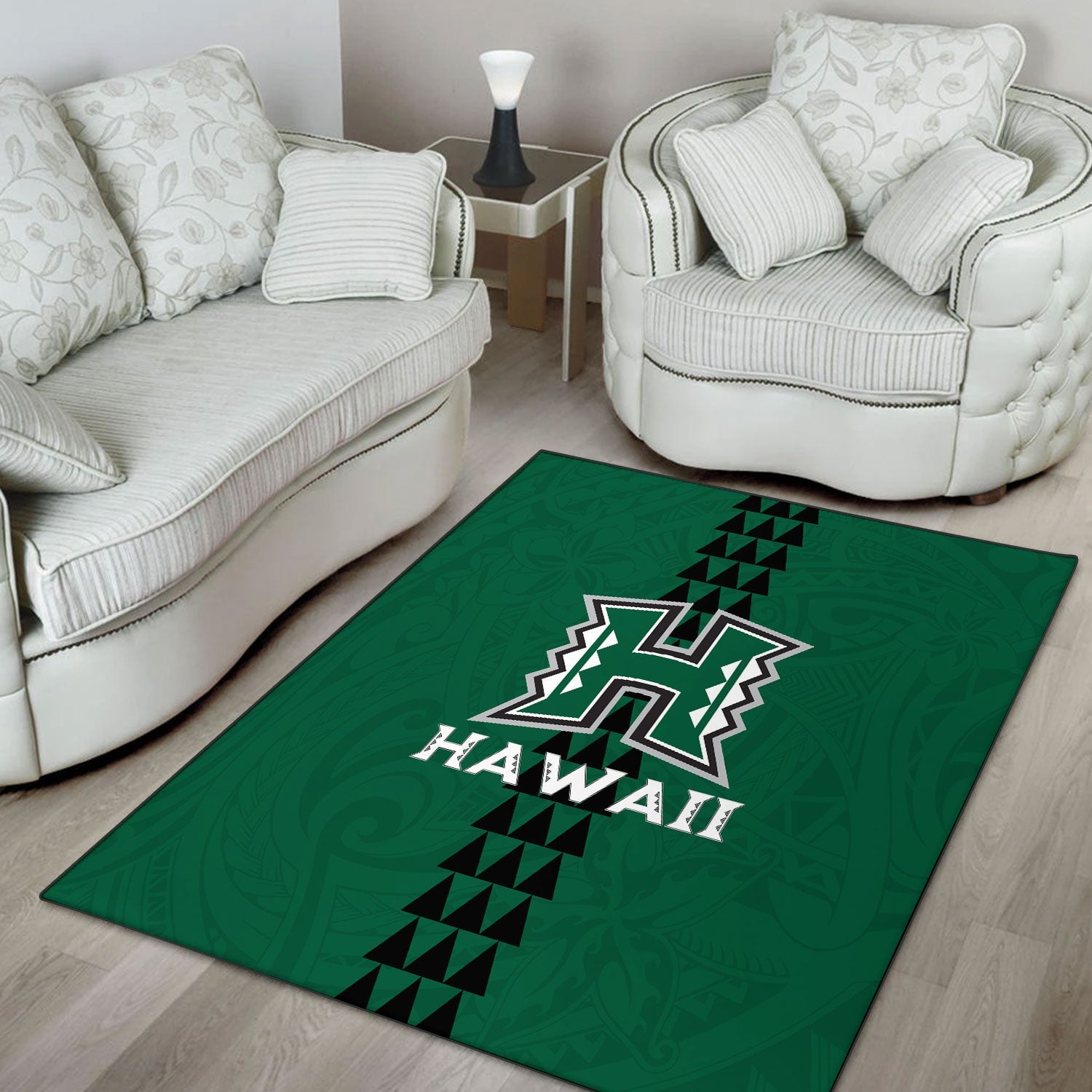 Hawaii Rainbow Warriors Rugby Area Rug