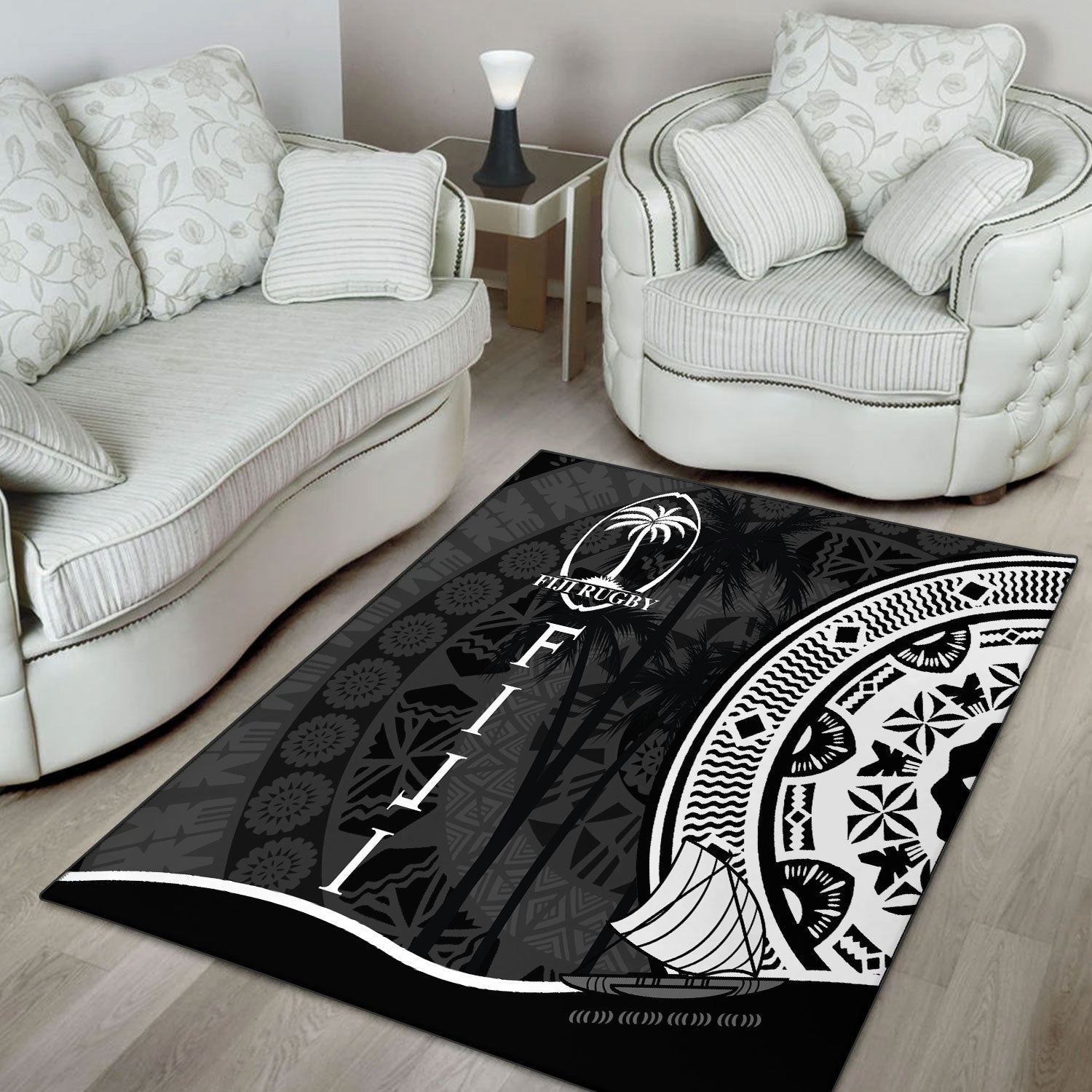 Fiji Rugby Area Rug