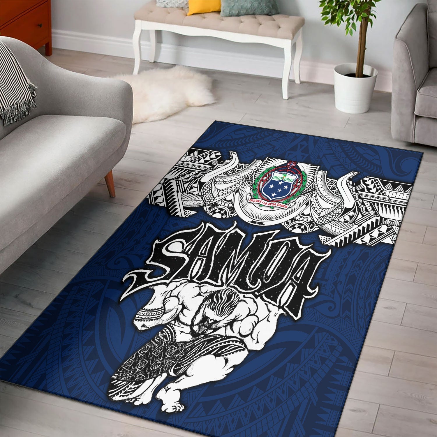 Samoa Warrior Area Rug