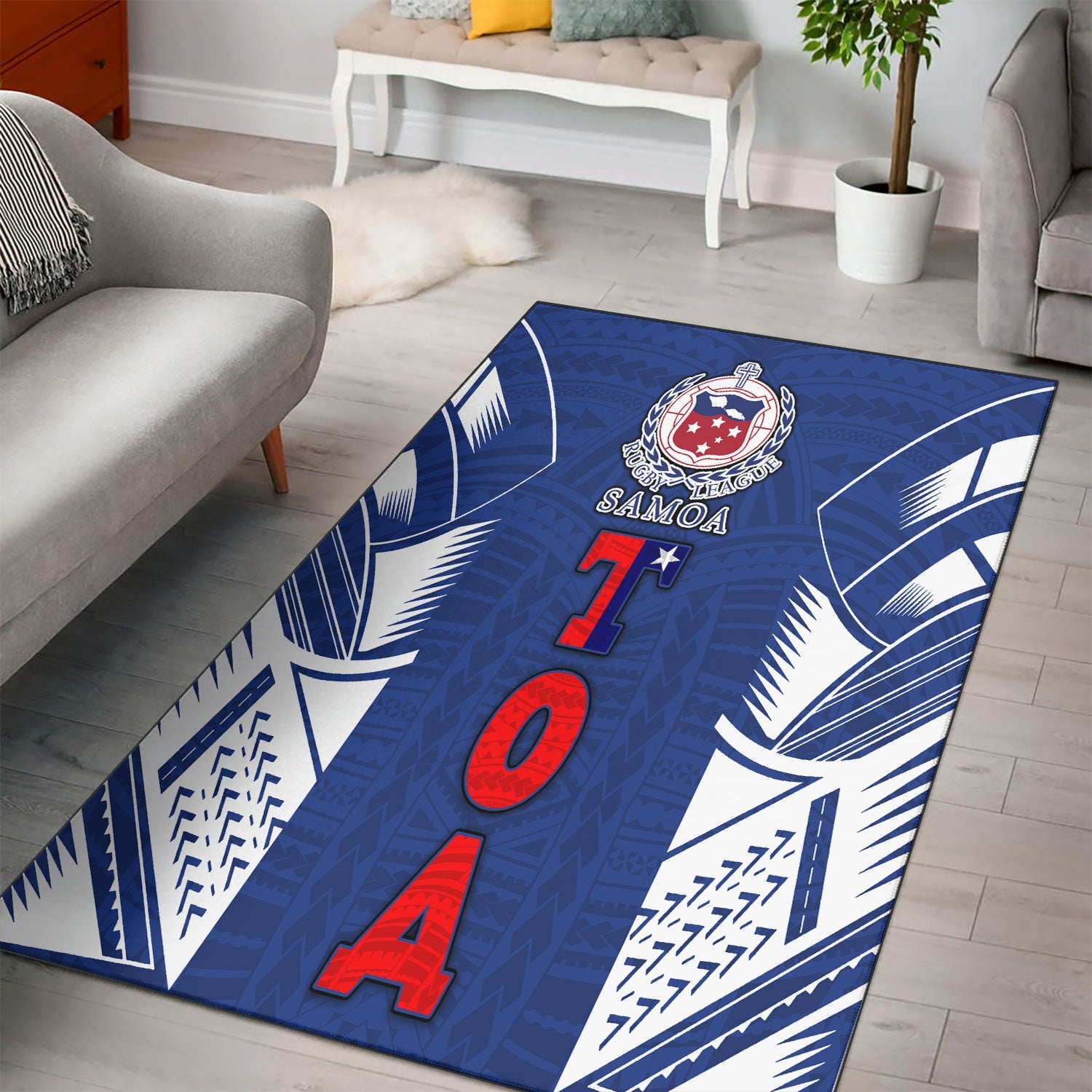 TOA Samoa Rugby Area Rug