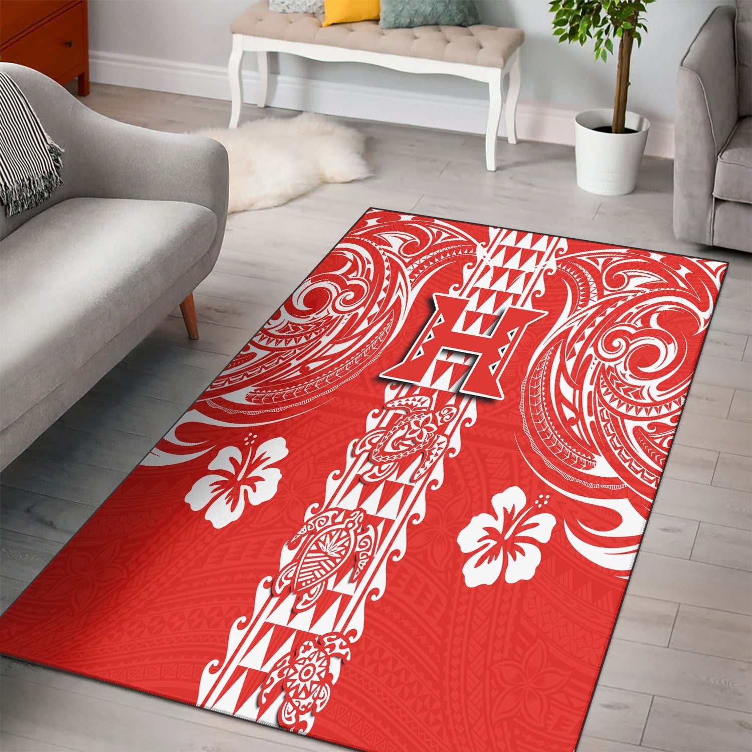 Hilo Hawaii Seal Area Rug Turtle Style