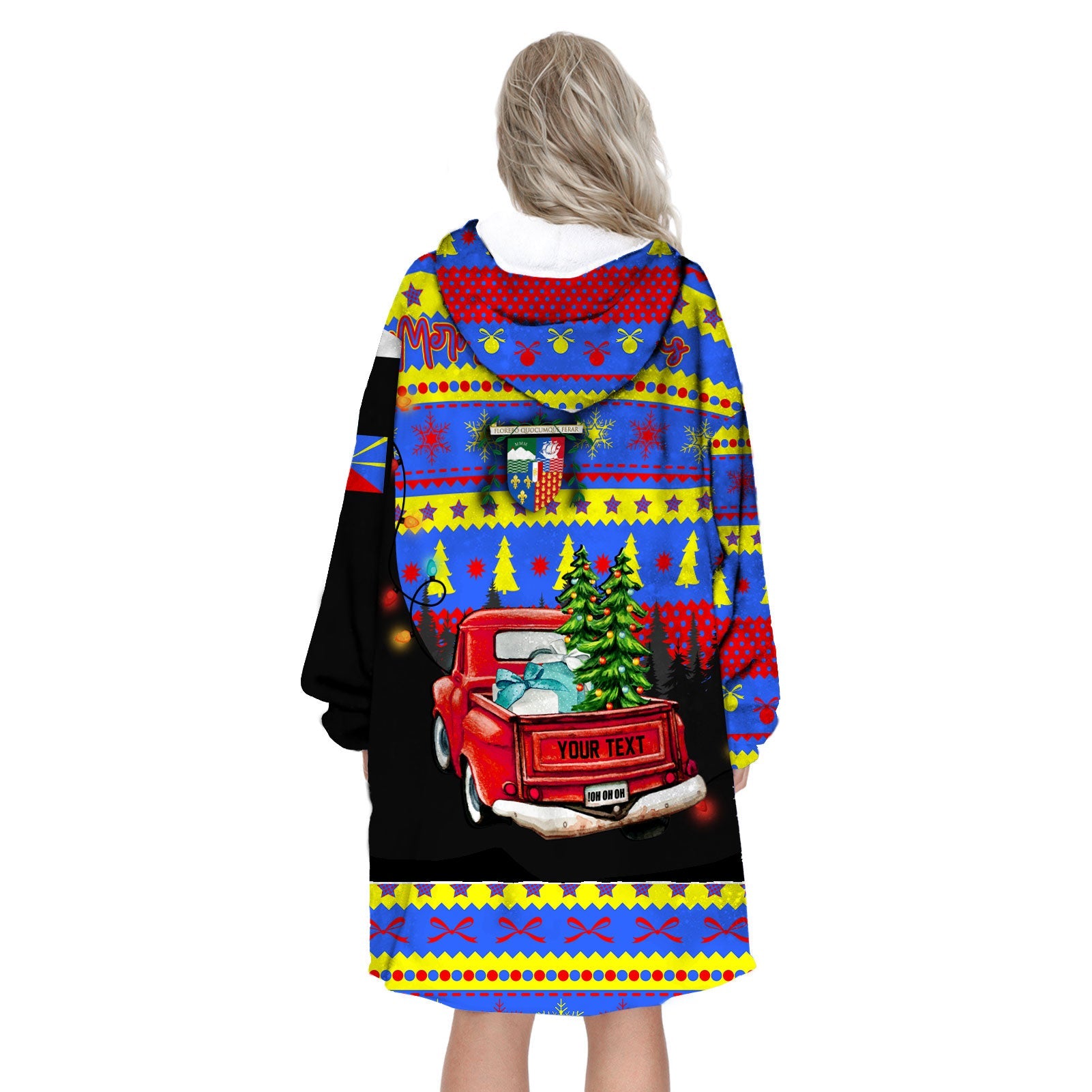 Reunion Snug Hoodie Coat Of Arms Christmas Style