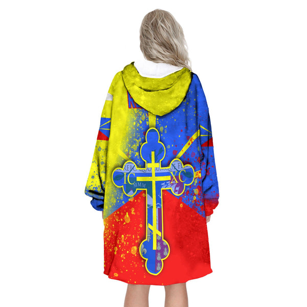 Reunion Snug Hoodie Flag & Coat Of Arms Orthodox Style