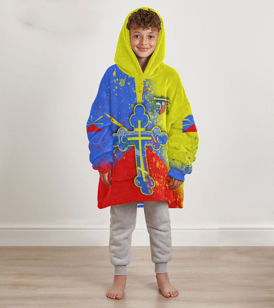 Reunion Kid Snug Hoodie Flag & Coat Of Arms Orthodox Style