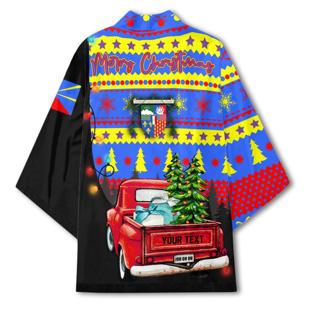 Reunion Kimono Coat Of Arms Christmas Style