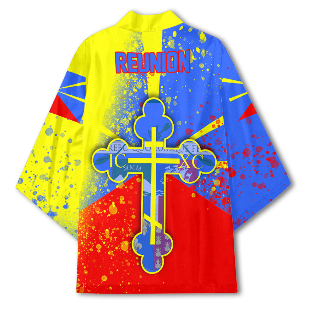 Reunion Kimono Flag & Coat Of Arms Orthodox Style