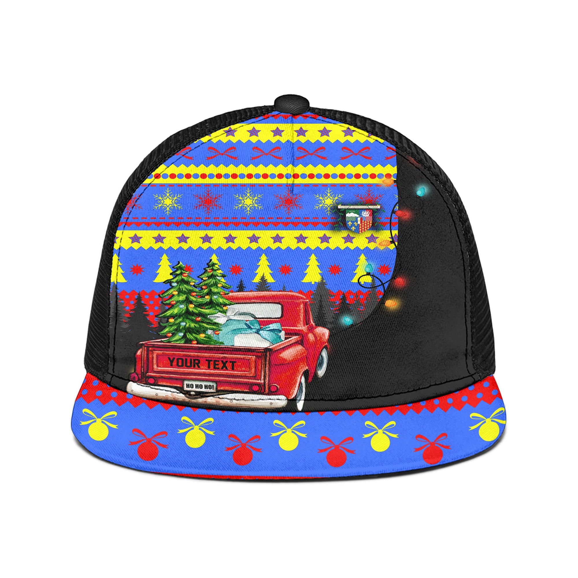 Reunion Trucker Hat Coat Of Arms Christmas Style