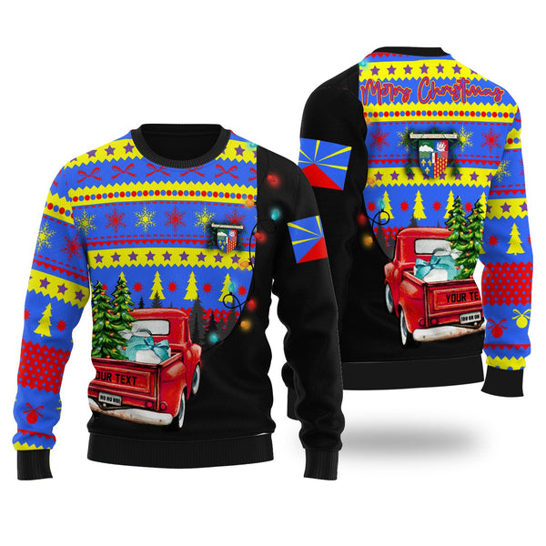 Reunion Ugly Sweater Coat Of Arms Christmas Style