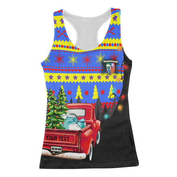 Reunion Women Tank Top Coat Of Arms Christmas Style