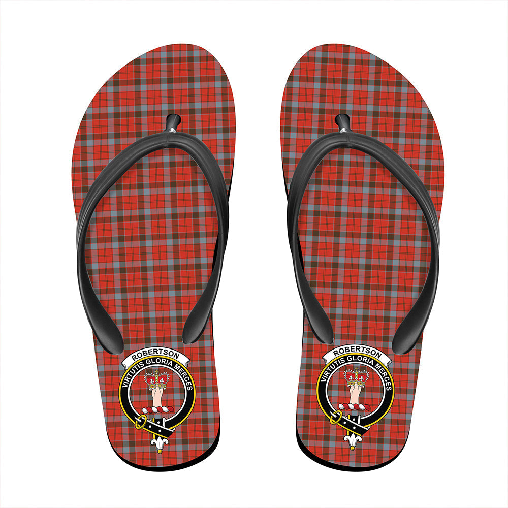 Robertson Weathered Tartan Crest Flip Flop